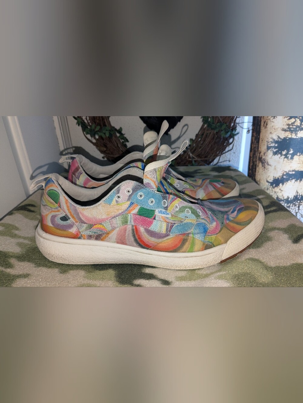 Vans Men's Multi-Color Swirl Slip-On Sneakers